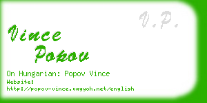 vince popov business card